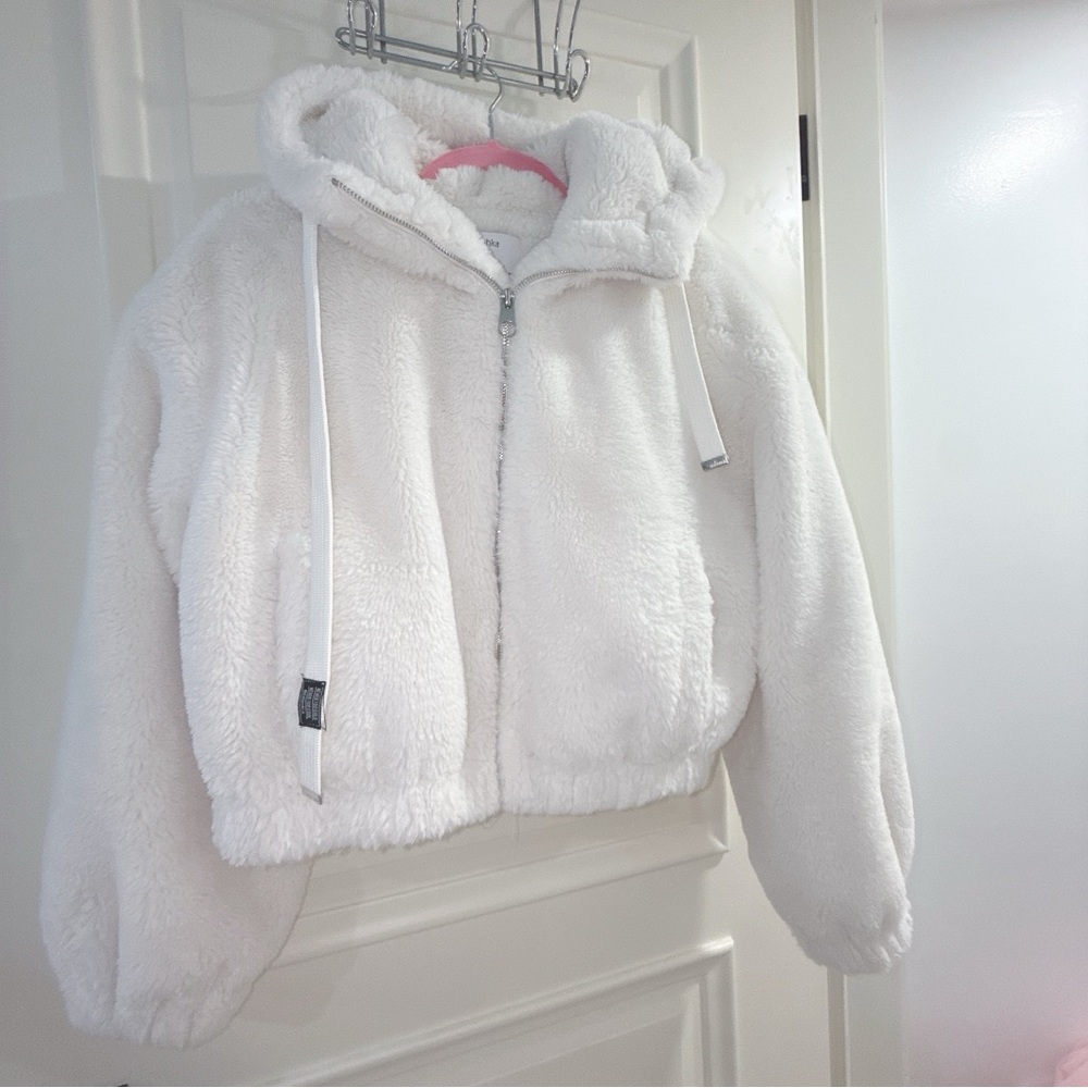 Bershka fluffy crop jacket